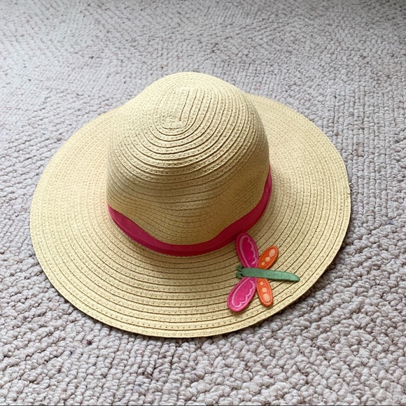Gymboree Kid Girl Large Brim Straw Hat 🌺 Size 8 Years and Up - Picture 2 of 7